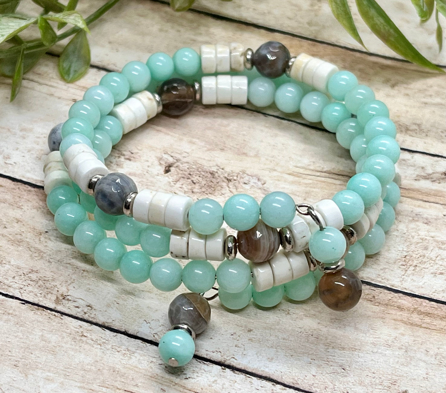 Sky Blue Jade & Jasper Wrap